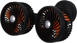 Dual Head Vehicle Cooler Fan for Car and Golf Cart 4000mah Rechargeable USB Powered Fan with Suction Cup Mount with 360° Rotation for Travel and Camping Dual Head Vehicle Cooler Fan for Car and Golf Cart 4000mah Rechargeable USB Powered Fan with Suction Cup Mount with 360° Rotation for Travel and Camping