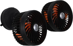 Kisangel Universal Dual-head Vehicle Cooler Fan with Suction Cup Mount, 4000mah Rechargeable Battery, 3-speed Adjustable and 360° Rotatable Electric Fan for Car Dashboard and Window, Kisangel Universal Dual-head Vehicle Cooler Fan with Suction Cup Mount, 4000mah Rechargeable Battery, 3-speed Adjustable and 360° Rotatable Electric Fan for Car Dashboard and Window,