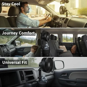 Car Cooling Fan, 2 in 1, 6 in / 15.2 cm USB Powered Fan with Cup Holder, Telescopic Rotating Mount, Adjustable Base, 5V Universal Vehicle Fan for Cars, Trucks, SUVs, for Daily Driving Car Cooling Fan, 2 in 1, 6 in / 15.2 cm USB Powered Fan with Cup Holder, Telescopic Rotating Mount, Adjustable Base, 5V Universal Vehicle Fan for Cars, Trucks, SUVs, for Daily Driving