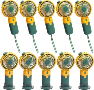 10 Pcs Handheld Fan Bulk, Portable USB Rechargeable Fan, 6.1 in Mini Desk Fan, Green Personal Fan for Dorm and Office, 1 to 3 H Battery Life, Handheld and Desktop Modes, Compact Travel Size 10 Pcs Handheld Fan Bulk, Portable USB Rechargeable Fan, 6.1 in Mini Desk Fan, Green Personal Fan for Dorm and Office, 1 to 3 H Battery Life, Handheld and Desktop Modes, Compact Travel Size