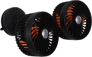 SHINEOFI Dual Head Black 4000mah Rechargeable Car Ventilation Fan 3-speed SHINEOFI Dual Head Black 4000mah Rechargeable Car Ventilation Fan 3-speed