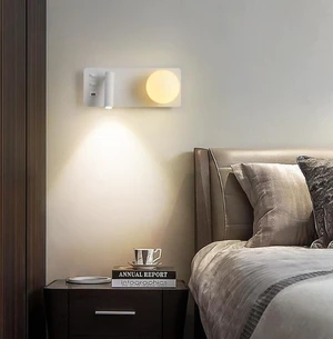 LED Reading lamp Bedside lamp with Switch 3W with USB Charging Port Wall lamp Swivel Wall Reading lamp Bedroom Office Hotels Living Room Wall spot,White (White) LED Reading lamp Bedside lamp with Switch 3W with USB Charging Port Wall lamp Swivel Wall Reading lamp Bedroom Office Hotels Living Room Wall spot,White (White)