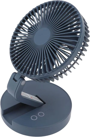 Desktop Folding Fan, 3 Speeds USB Rechargeable Oscillating Fan with Wall Mounted Punch Free, for Home Office Use (Blue) Desktop Folding Fan, 3 Speeds USB Rechargeable Oscillating Fan with Wall Mounted Punch Free, for Home Office Use (Blue)