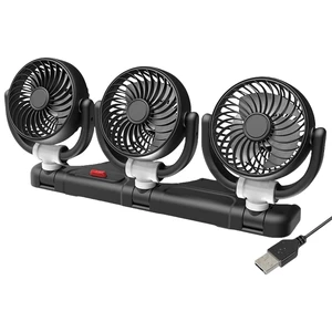 3 Head Electric Car Fan USB 5V/12V/24V Automotive Air Fan 360° Adjustable Auto Air Circulation Fan for Vehicles RVs SUVs 3 Head Electric Car Fan USB 5V/12V/24V Automotive Air Fan 360° Adjustable Auto Air Circulation Fan for Vehicles RVs SUVs