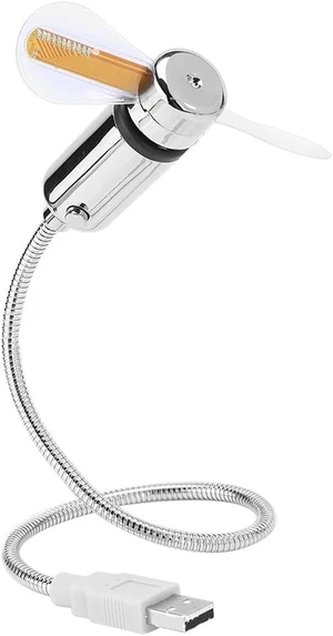 Flexible USB Fan with IntegratedClock and Thermometer, Adjustable Neck Personal Air Cooler for Desktop Computer,Study and Bedside Use Flexible USB Fan with IntegratedClock and Thermometer, Adjustable Neck Personal Air Cooler for Desktop Computer,Study and Bedside Use