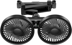 Car Rear Seat Fan, Car Cooling Fans, USB Car Fan with 3 Adjustable Speeds, Black Car Rear Seat Fan, Car Cooling Fans, USB Car Fan with 3 Adjustable Speeds, Black