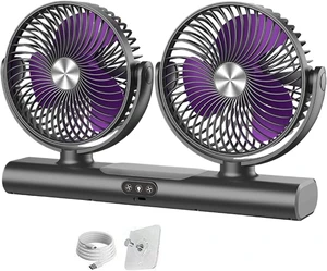 Car Cooling Fans 3 Speed Adjustable 180 Degree Rotation Car Cooling Fans 3 Speed Adjustable 180 Degree Rotation
