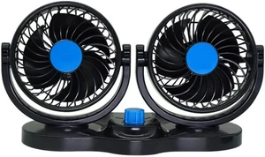 Vehicle Fan,12V 4 Inch Dual Head 360° Rotatable car fans with 2 Speeds,Quiet Electric Fan for Trucks, Boats, SUVs, Motorhomes - Summer Cooling for Vehicles Vehicle Fan,12V 4 Inch Dual Head 360° Rotatable car fans with 2 Speeds,Quiet Electric Fan for Trucks, Boats, SUVs, Motorhomes - Summer Cooling for Vehicles