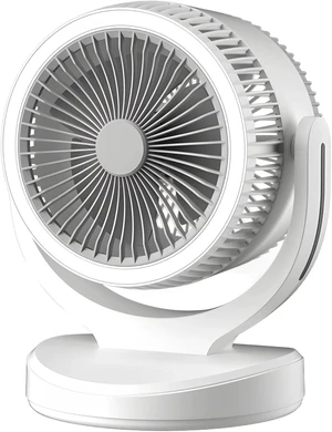 USB Rechargeable Desk Fan with Led Lamp, 3-Speed, 360° Rotate, 2400 Mah Battery, Quiet for Home/Dorm USB Rechargeable Desk Fan with Led Lamp, 3-Speed, 360° Rotate, 2400 Mah Battery, Quiet for Home/Dorm