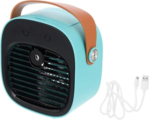 USB Powered Desktop Cooling Fan Portable Mini Plastic Air Circulator with USB Charging Blue, Compact Table Fan for Office Home Dormitory Use USB Powered Desktop Cooling Fan Portable Mini Plastic Air Circulator with USB Charging Blue, Compact Table Fan for Office Home Dormitory Use