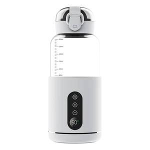 Travel Water Warmer for Baby Formula 300ml with Temperature Display, Large Capacity Battery, Bouncing Cup Cover Design, USB Charging Cable (White) Travel Water Warmer for Baby Formula 300ml with Temperature Display, Large Capacity Battery, Bouncing Cup Cover Design, USB Charging Cable (White)