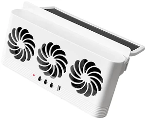 Car Window Fan Solar Power USB Driver Auto Window Fan for Cars Automotive Accessories Ventilation Cooling- White Car Window Fan Solar Power USB Driver Auto Window Fan for Cars Automotive Accessories Ventilation Cooling- White