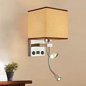 Adjustable Gooseneck E27 Socket Lamp with USB Port & Double Switches - Versatile Beige Desk Light for Home Office, Reading, and Nightstand Use Adjustable Gooseneck E27 Socket Lamp with USB Port & Double Switches - Versatile Beige Desk Light for Home Office, Reading, and Nightstand Use