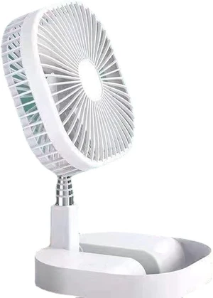 Mini Telescopic Desk Fan Portable USB Fan Foldable Floor Fan with 4 Speed Levels with Adjustable Height Build-in 10800mah Battery for Home and Office Mini Telescopic Desk Fan Portable USB Fan Foldable Floor Fan with 4 Speed Levels with Adjustable Height Build-in 10800mah Battery for Home and Office
