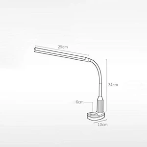 Small Black Table Lamp Clip Mini Book Clip Touch Stepless Dimming Small Black Table Lamp Clip Mini Book Clip Touch Stepless Dimming