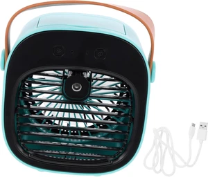Zerodeko 1set Convenient Usb Mini Desktop Fan Portable Cooling Air Fan Water Tank for Office Dormitory and Travel Low Noise for Comfortable Sleep and Work Zerodeko 1set Convenient Usb Mini Desktop Fan Portable Cooling Air Fan Water Tank for Office Dormitory and Travel Low Noise for Comfortable Sleep and Work