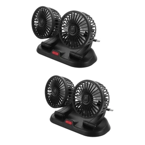 Zerodeko 2pcs Dual- Car Fan Portable Cooling Fan for Car Dashboard Usb Powered for Trucks Low Noise Easy Installation Strong Wind for Backseat Use Zerodeko 2pcs Dual- Car Fan Portable Cooling Fan for Car Dashboard Usb Powered for Trucks Low Noise Easy Installation Strong Wind for Backseat Use
