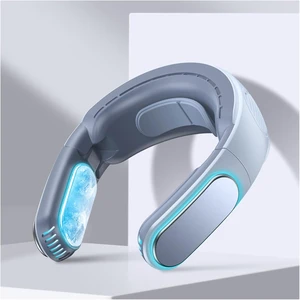 Rechargeable Personal Fan for Neck, USB Wearable Fan for Outdoor, Home, Office, with Neck Brace and 2 Cooling Plate,White (Blue) Rechargeable Personal Fan for Neck, USB Wearable Fan for Outdoor, Home, Office, with Neck Brace and 2 Cooling Plate,White (Blue)