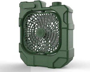 Fan USB Fan Outdoor Fan Table Fan 360° Rotation Portable Fan Lamp LED Camping Lighting Emergency Light Bedroom Office Desk Fan Lamp Low Noise Cooling (Military Green) X50 Fan USB Fan Outdoor Fan Table Fan 360° Rotation Portable Fan Lamp LED Camping Lighting Emergency Light Bedroom Office Desk Fan Lamp Low Noise Cooling (Military Green) X50