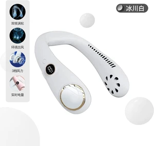 Portable Neck Fan, Hands-Free Bladeless Fan, 360° Cooling Personal Fan, 3-Step Adjustment, Headphone Design, Rechargeable, Usb Powered Neck Fan For Outdoor Indoors Glacier white Portable Neck Fan, Hands-Free Bladeless Fan, 360° Cooling Personal Fan, 3-Step Adjustment, Headphone Design, Rechargeable, Usb Powered Neck Fan For Outdoor Indoors Glacier white