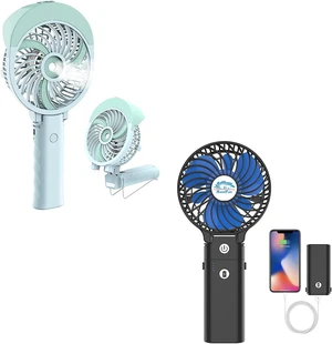 Portable Misting Fan + 5200mAh Portable Handheld Fan with Power Bank Portable Misting Fan + 5200mAh Portable Handheld Fan with Power Bank