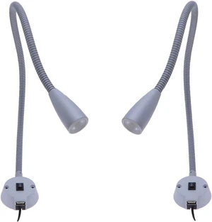 LED Gooseneck Flexible Bed Light 2 - Pack Lamp Kit with 1A (1 Amp) Powered USB Device Charger ETL Listed LED Gooseneck Flexible Bed Light 2 - Pack Lamp Kit with 1A (1 Amp) Powered USB Device Charger ETL Listed