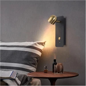 Interior Simple Decorative Wall Lamp Bedroom Bedside Reading Lamp Key Switch USB Rechargeable Bedside Wall Lights Interior Simple Decorative Wall Lamp Bedroom Bedside Reading Lamp Key Switch USB Rechargeable Bedside Wall Lights