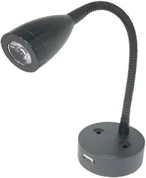 Wall Lamps Reading Light Smart Touch Dimmable Flexible Gooseneck Wall Lamp for Motorhome Yacht Cabin with USB Charger Port (Color : Sliver) (Black) Wall Lamps Reading Light Smart Touch Dimmable Flexible Gooseneck Wall Lamp for Motorhome Yacht Cabin with USB Charger Port (Color : Sliver) (Black)