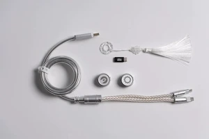 Angry miao Split Dual 8K Gaming Cable AM Edition 1.6m(5.25 ft), High-Speed Dual Connection, Low Latency, Compatible with USB Type-C Devices, Durable Mesh Stellar White Angry miao Split Dual 8K Gaming Cable AM Edition 1.6m(5.25 ft), High-Speed Dual Connection, Low Latency, Compatible with USB Type-C Devices, Durable Mesh Stellar White