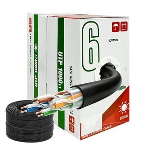 Cat6 Direct Burial Ethernet Cable 1000ft, UTP, Outdoor Waterproof Cat6 Direct Burial Ethernet Cable 1000ft, UTP, Outdoor Waterproof