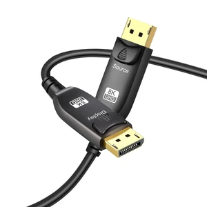 8K Fiber Optic DisplayPort Cable 50ft/15m with Secure Locking Latch 8K Fiber Optic DisplayPort Cable 50ft/15m with Secure Locking Latch