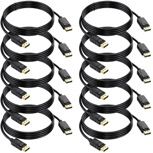 4K DisplayPort Cable 6FT 10-Pack,DP Display Port Gaming PC Cord 144/165Hz, 4K DisplayPort Cable 6FT 10-Pack,DP Display Port Gaming PC Cord 144/165Hz,