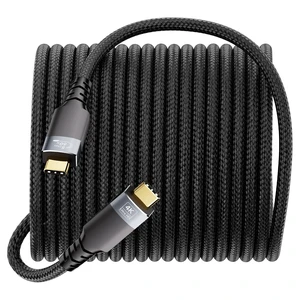 33ft Long USBC Cable,5Gbps Data Transfer,60W Fast Charging,4K@60Hz Video Output,Black Nylon Braided USB C Cable with Gold-Plated Connectors,Compatible with Laptop,Monitor, Docking Station, 33ft Long USBC Cable,5Gbps Data Transfer,60W Fast Charging,4K@60Hz Video Output,Black Nylon Braided USB C Cable with Gold-Plated Connectors,Compatible with Laptop,Monitor, Docking Station,