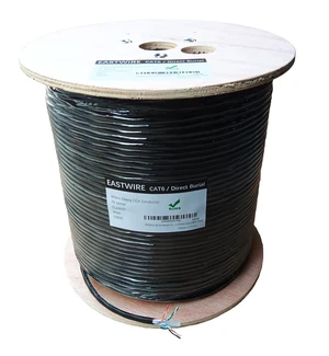 CAT6 Direct Burial Ethernet Cable 23AWG Solid CCA UTP for Network CAT6 Direct Burial Ethernet Cable 23AWG Solid CCA UTP for Network