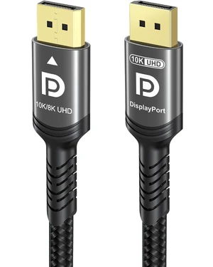 Ubluker 10K 8K DisplayPort 2.1 Cable 54Gbps 50 FT, Certified DP to DP Cord 4K 240Hz 165Hz 144Hz 120Hz 10K 8K 120Hz Nylon Braided UHBR HDCP2.3 FreeSync G-Sync RTX5090 Gaming Monitor PC Projector Ubluker 10K 8K DisplayPort 2.1 Cable 54Gbps 50 FT, Certified DP to DP Cord 4K 240Hz 165Hz 144Hz 120Hz 10K 8K 120Hz Nylon Braided UHBR HDCP2.3 FreeSync G-Sync RTX5090 Gaming Monitor PC Projector
