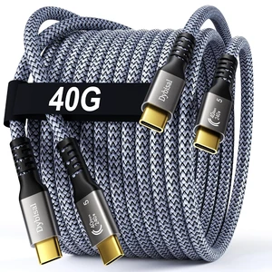 40Gbps Thunderbolt 5 Cable 10FT 2Pack Compatible, 8K@60Hz / 4K@144Hz, PD3.1 240W for iPhone 17/18, Mac mini, MacBook Pro M4 M5, Galaxy, Thunderbolt 5/4, SSD, eGPU, Studio Display 40Gbps Thunderbolt 5 Cable 10FT 2Pack Compatible, 8K@60Hz / 4K@144Hz, PD3.1 240W for iPhone 17/18, Mac mini, MacBook Pro M4 M5, Galaxy, Thunderbolt 5/4, SSD, eGPU, Studio Display