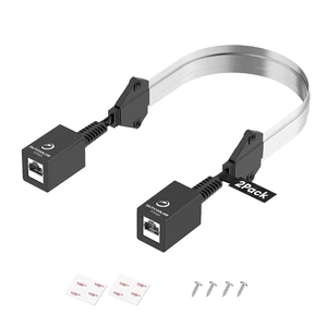 Cat6a Window Entry Cable 1.47FT 2Pack, Gigabit PoE Window Passthrough Cable Cat6a Window Entry Cable 1.47FT 2Pack, Gigabit PoE Window Passthrough Cable