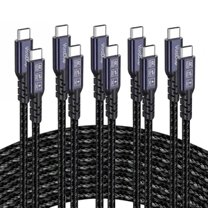 USB C to USB C Data Transfer Cable 6Ft 5 Pack, USB C 3.2 Gen 2x2 Cord USB C to USB C Data Transfer Cable 6Ft 5 Pack, USB C 3.2 Gen 2x2 Cord