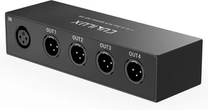 Cubilux 4-Way XLR Audio Passive Splitter, 1 Female to 4 Male XLR Balanced Distributor for Mic/Line, 1 in 4 Out Aluminum Splitter Box Cubilux 4-Way XLR Audio Passive Splitter, 1 Female to 4 Male XLR Balanced Distributor for Mic/Line, 1 in 4 Out Aluminum Splitter Box