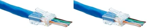 TRUE CABLE Cat6A Extra Large RJ45 Pass Through Connectors, Staggered, Unshielded (UTP) Modular Plug, UL Listed, EZ Crimp End, Gold Plated 3 Prong 8P8C, 20 Pieces (Pack of 2) TRUE CABLE Cat6A Extra Large RJ45 Pass Through Connectors, Staggered, Unshielded (UTP) Modular Plug, UL Listed, EZ Crimp End, Gold Plated 3 Prong 8P8C, 20 Pieces (Pack of 2)
