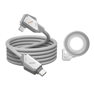 Aulumu M07 240W USB-C to USB-C Cable Gray 3.9FT + G09 Magnetic Ring Grip Silver Aulumu M07 240W USB-C to USB-C Cable Gray 3.9FT + G09 Magnetic Ring Grip Silver