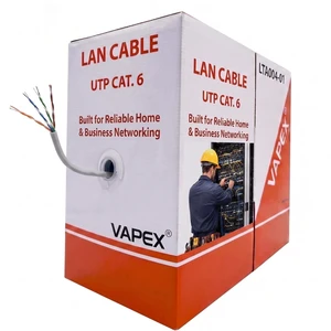 VAPEX Cat 6 Ethernet Cable 1000ft, 10 Gigabit Speed, UTP, 23AWG CCA, DSX-8000 Certified, Indoor Bulk Network Wire, Grey VAPEX Cat 6 Ethernet Cable 1000ft, 10 Gigabit Speed, UTP, 23AWG CCA, DSX-8000 Certified, Indoor Bulk Network Wire, Grey