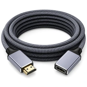 HDMI Extension Cable 30ft/9m, Male to Female Extender, 4K@60Hz 18Gbps Braided Cord with HDR and ARC for TV, Monitor, Projector, Laptop and Gaming Console HDMI Extension Cable 30ft/9m, Male to Female Extender, 4K@60Hz 18Gbps Braided Cord with HDR and ARC for TV, Monitor, Projector, Laptop and Gaming Console