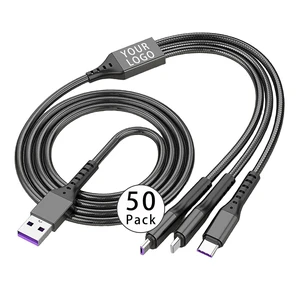 Custom Logo 3 in 1 Charging Cable Bulk, Tech Swag for Corporate Gifts Custom Logo 3 in 1 Charging Cable Bulk, Tech Swag for Corporate Gifts