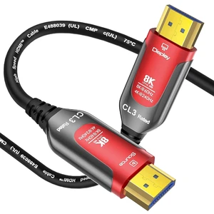 8K CL3 Rated HDMI Cable 100 ft, 48Gbps Fiber Optic Ultra High Speed Long HDMI 2.1 Cord, in-Wall CL3 Cable for Pipes,8K@60Hz 4K@240Hz Dynamic eARC/HDCP 2.2&2.3 Compatible with HDTV, Gaming Consoles 8K CL3 Rated HDMI Cable 100 ft, 48Gbps Fiber Optic Ultra High Speed Long HDMI 2.1 Cord, in-Wall CL3 Cable for Pipes,8K@60Hz 4K@240Hz Dynamic eARC/HDCP 2.2&2.3 Compatible with HDTV, Gaming Consoles