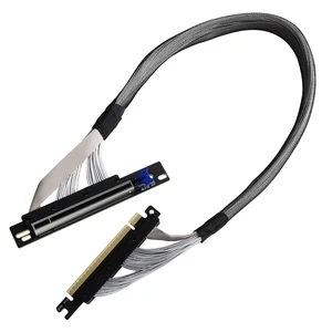 PCIe Gen5 x16 Riser Cable 500mm(19.7Inch) 32GT/s per Lane GPU Extension for Vertical Mount PC Build PCIe Gen5 x16 Riser Cable 500mm(19.7Inch) 32GT/s per Lane GPU Extension for Vertical Mount PC Build