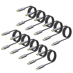 DisplayPort 1.4 Cable 10 Pack, 6.6FT 32.4Gbps HBR3, 8K@60Hz, 4K@240Hz DisplayPort 1.4 Cable 10 Pack, 6.6FT 32.4Gbps HBR3, 8K@60Hz, 4K@240Hz