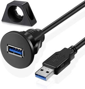 Small USB 3.0 Male to Female AUX Flush Panel Mount Extension Cable for Car Truck Boat Motorcycle Dashboard 6ft (Pack of 5) Small USB 3.0 Male to Female AUX Flush Panel Mount Extension Cable for Car Truck Boat Motorcycle Dashboard 6ft (Pack of 5)