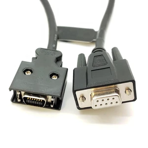 D-Sub 9Pin Female Connector Straight to SCSI HPCN 14Pin Male Snap Type Connector with Rs232 Serial Programming Cable 3Meter D-Sub 9Pin Female Connector Straight to SCSI HPCN 14Pin Male Snap Type Connector with Rs232 Serial Programming Cable 3Meter