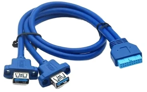 2 x USB3.0 Dual Port USB 3.0 Female Screw Mount Panel Type to Motherboard 20Pin Cable PC Case Cables 20 pin 30cm 50cm 75cm(30cm,Dual Port) 2 x USB3.0 Dual Port USB 3.0 Female Screw Mount Panel Type to Motherboard 20Pin Cable PC Case Cables 20 pin 30cm 50cm 75cm(30cm,Dual Port)